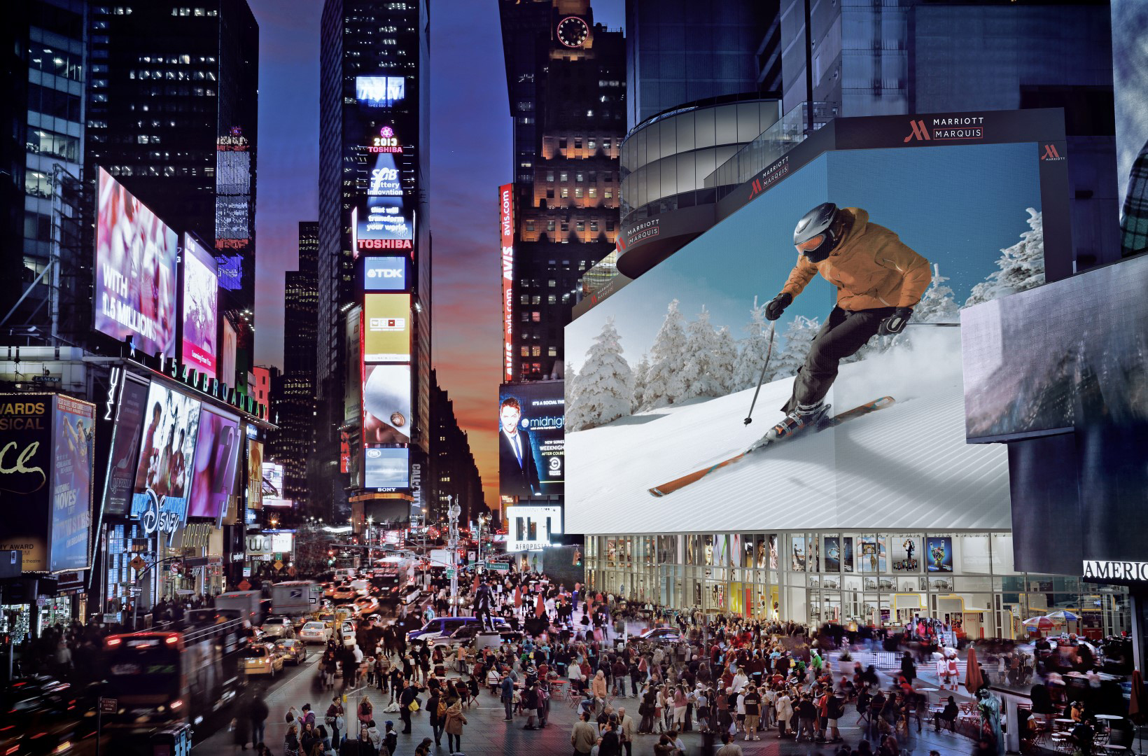 PHOTO: A rendering of the digital billboard, which has the highest contrast LED screen in the U.S.