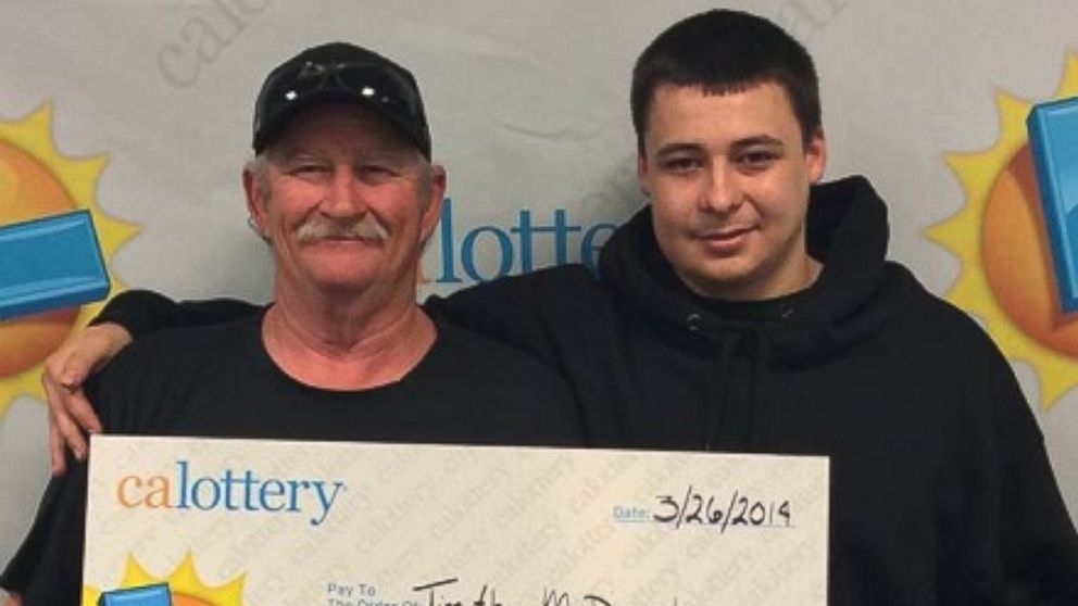 Timothy McDaniel, 55, left, a truck driver from Marysville, won the lottery a day after his wife died from a heart attack.