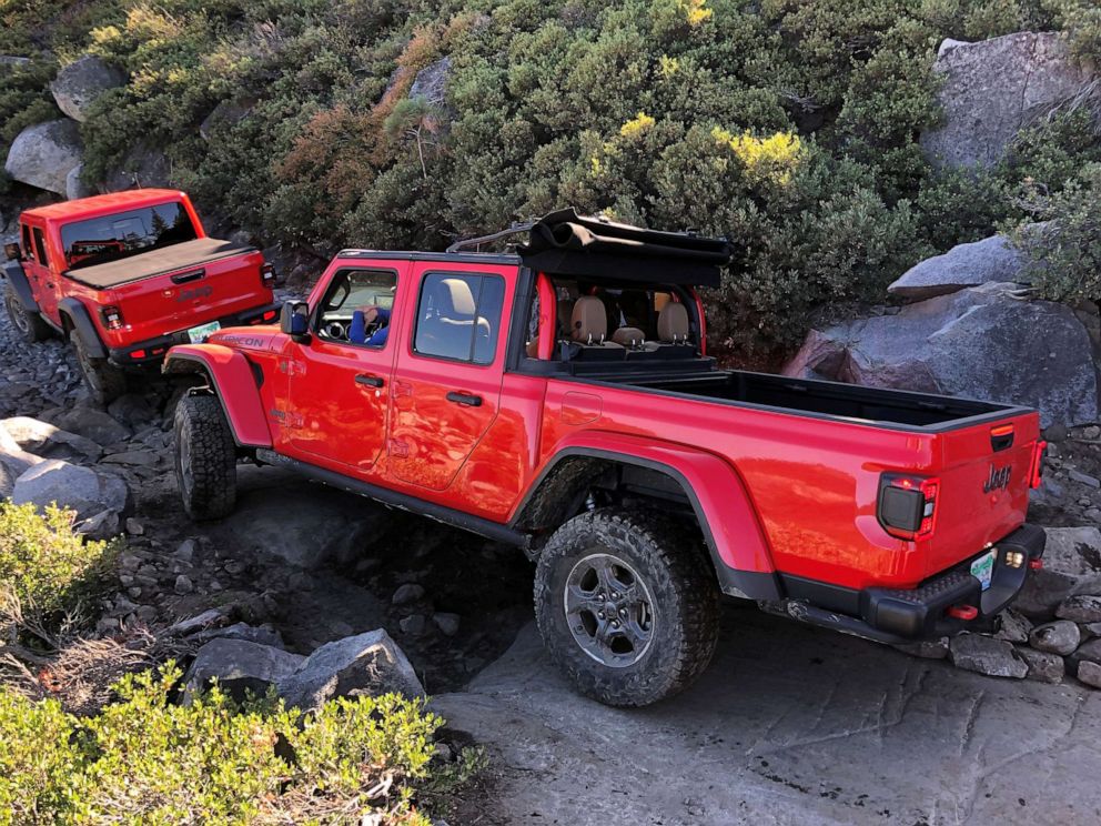 PHOTO: The Jeep Gladiator is a midsize pickup based on the Wrangler four-door SUV.