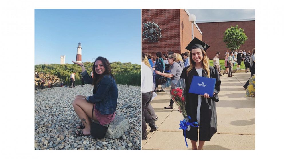 PHOTO: Julianna Calderon, a server at a local restaurant in Long Island, NY was laid off last Tuesday and worries about paying off her student loans.