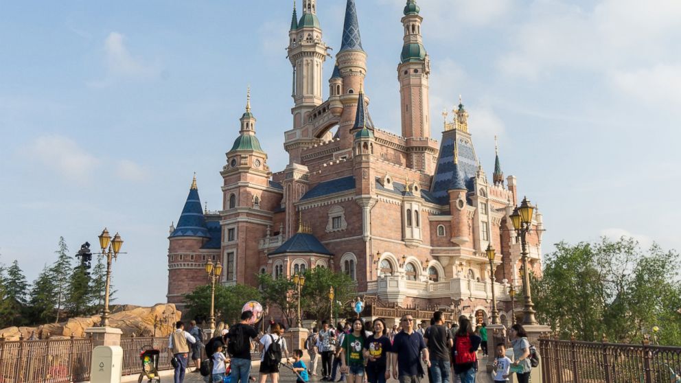 A view of the Enchanted Storybook Castle at the center of Shanghai Disney Resort  in Shanghai, China, June 05, 2016.