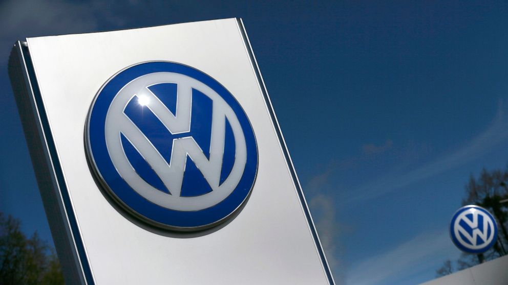 A Volkswagen logo is pictured at Volkswagen's headquarters in Wolfsburg, Germany, April 22, 2016.