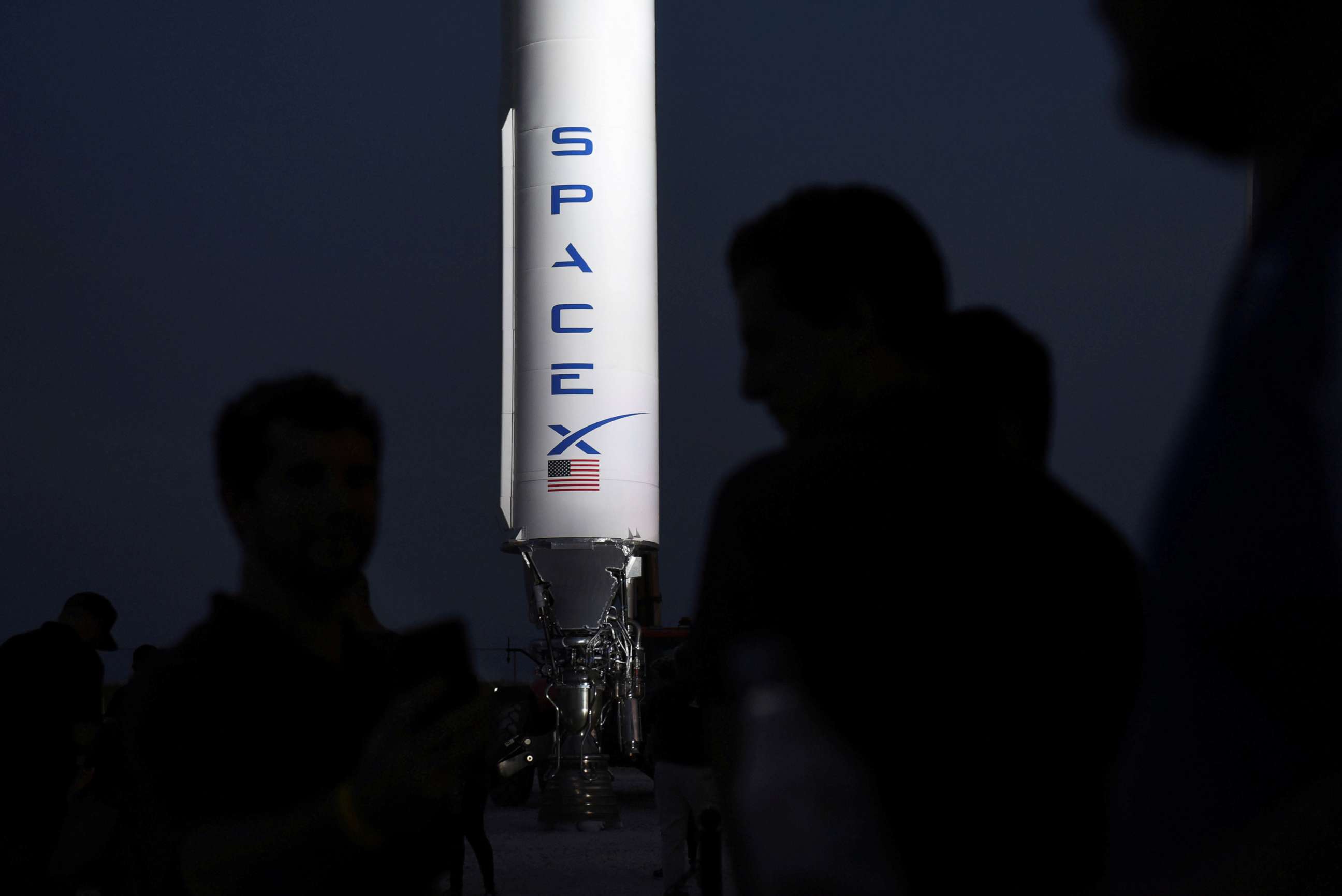 PHOTO: A crowd gathers before SpaceX's Elon Musk gives an update on the company's Mars rocket Starship in Boca Chica, Texas, Sept. 28, 2019. 