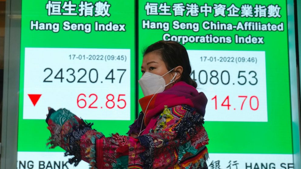 Asian shares mixed after China reports slowing growth