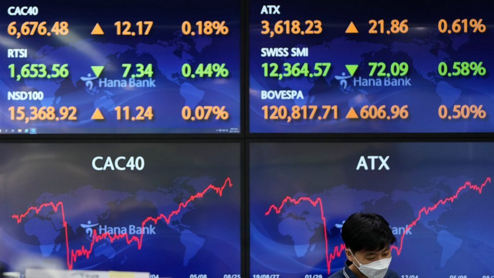 Asian stocks slip following record Wall Street charge