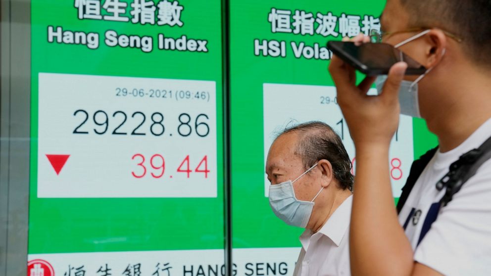 Asian stocks fall for 2nd day after new Wall St record