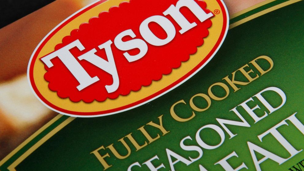 FILE - This Nov. 18, 2011, file photo, shows a Tyson food product, in Montpelier, Vt. The Department of Justice tipped its hand last week when it requested a temporary halt to discovery proceedings in a 2016 class-action lawsuit filed by food distrib
