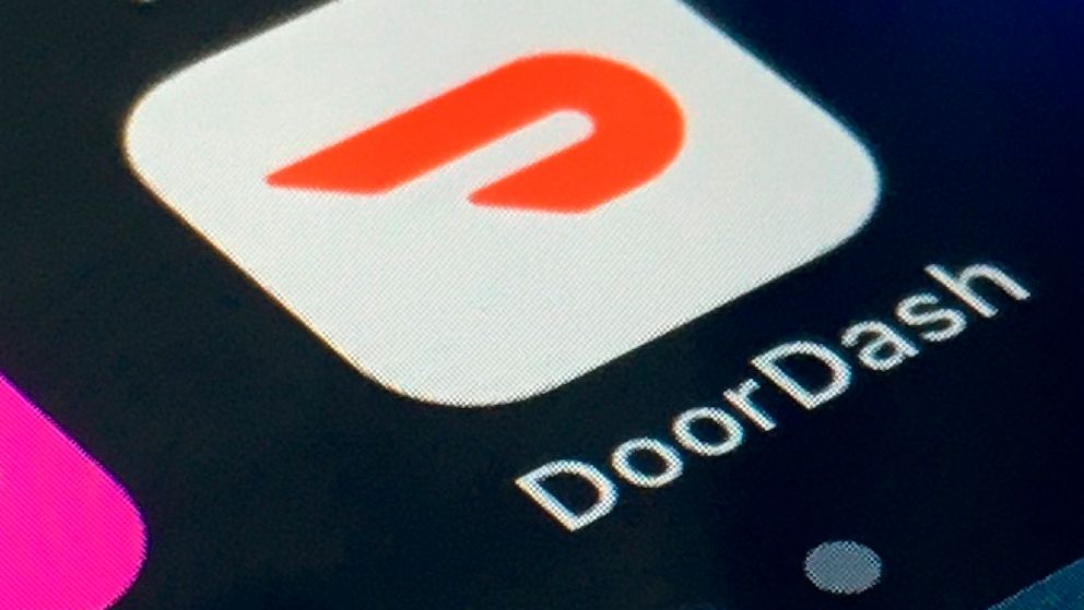 FILE - The DoorDash app is shown on a smartphone on Feb. 27, 2020, in New York. DoorDash on Thursday, Aug. 4, 2022, said it received a record number of customer orders in the second quarter, boosted by resilient demand and its acquisition of Finnish 