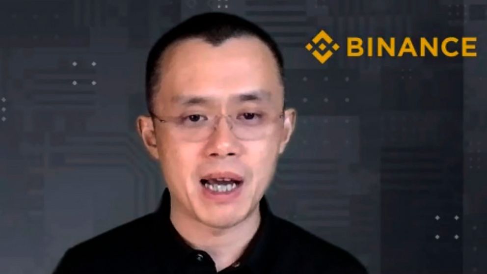 FILE - Binance CEO Changpeng Zhao answers a question during a Zoom meeting interview with The Associated Press on Nov. 16, 2021. The cryptocurrency exchange Binance said it plans to buy its rival FTX Trading, in what appears to be a bailout of FTX. (