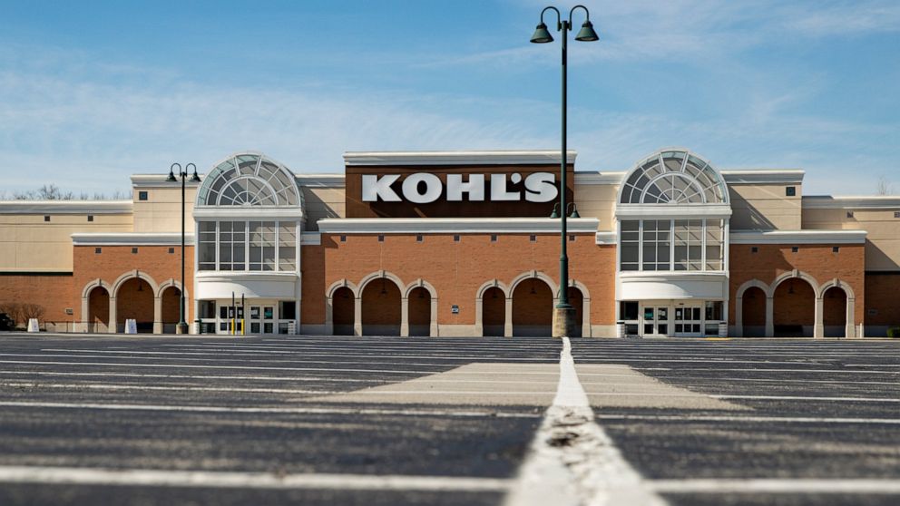 An empty parking outside a closed Kohl's store is shown in Indianapolis, Thursday, April 2, 2020. Kohl’s is fighting back against an investor group’s efforts to take control of the department store chain's board, arguing that it would derail its prog