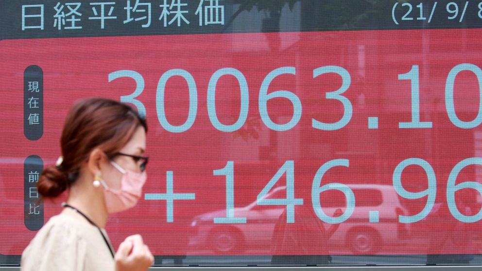 Asian stocks mostly lower after mixed day on Wall Street