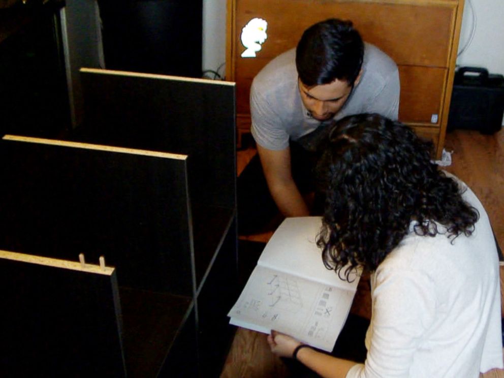 PHOTO: Stephanie Aguirre, 23, and Samuel Hidalgo, 29, assemble Ikea furniture as a part of couples therapy with Ramani Durvasula.