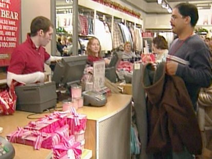 A picture of people shopping.