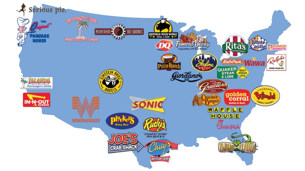 white castle locations map Regional Restaurants You Wish Were Bigger National Chains Abc News