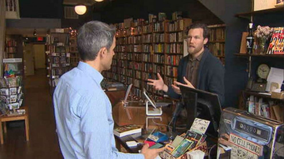 PHOTO: Adam Waterreus, owner of Lost City Books in Washington, DC, says he's lost 75% of his business because of the shutdown from novel coronavirus. 