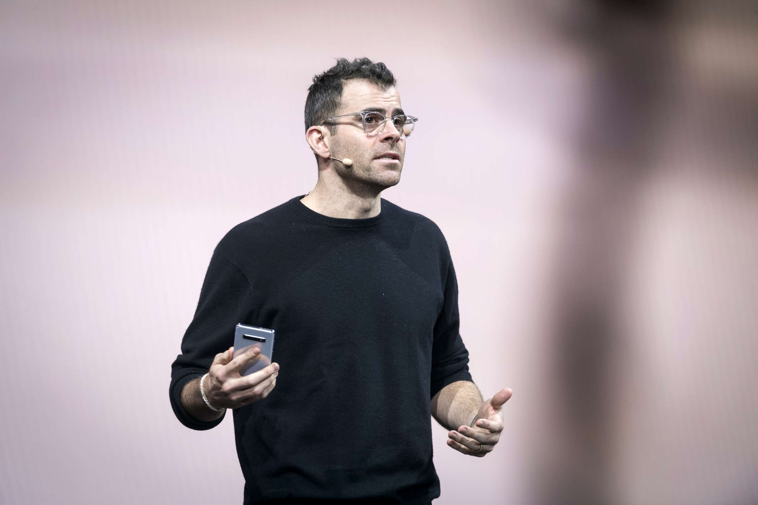 PHOTO: Adam Mosseri, chief executive officer of Instagram Inc., speaks during the Samsung Electronics Co. Unpacked launch event in San Francisco, Feb. 20, 2019.