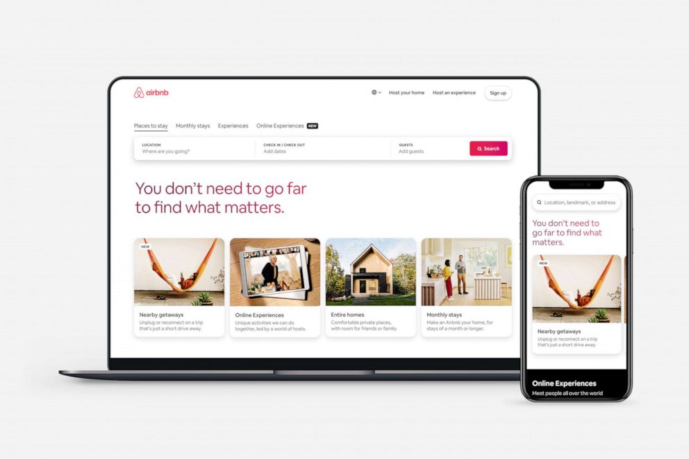 PHOTO: Airbnb "Nearby Now" new homepage