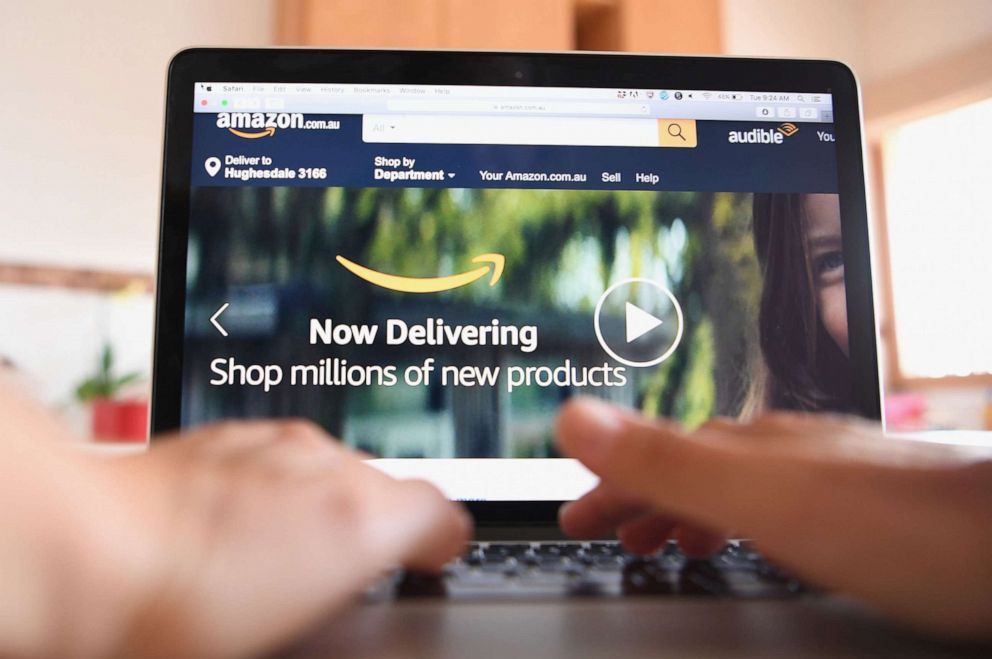 PHOTO: The Amazon website is seen on Dec. 5, 2017 in Dandenong, Australia.