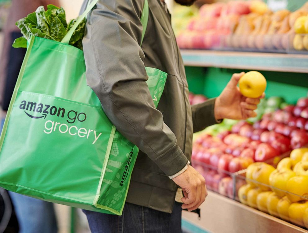 PHOTO: Amazon's first Go Grocery store opens in Seattle on Feb. 25, 2020.