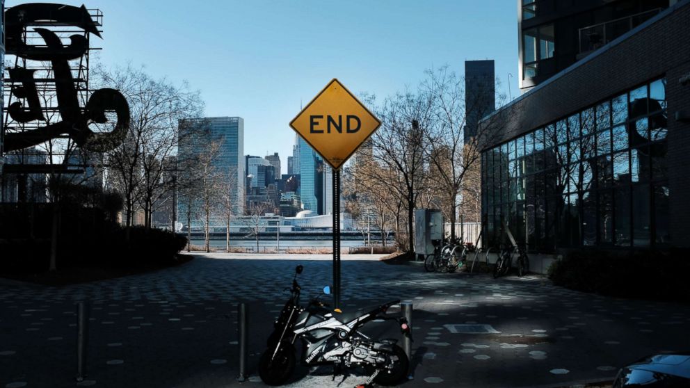 PHOTO: A sign stands at the end of a street in the Long Island City neighborhood on Feb. 09, 2019, in New York.