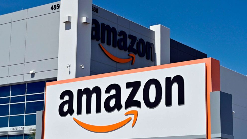 PHOTO: An Amazon distribution center, April 25, 2020, in North Las Vegas, Nevada.