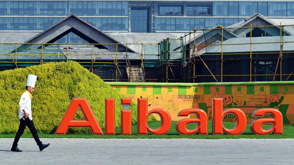 PHOTO: In this Aug. 27, 2014 photo, a chef walks in the headquarter campus of Alibaba Group in Hangzhou in eastern China's Zhejiang province.