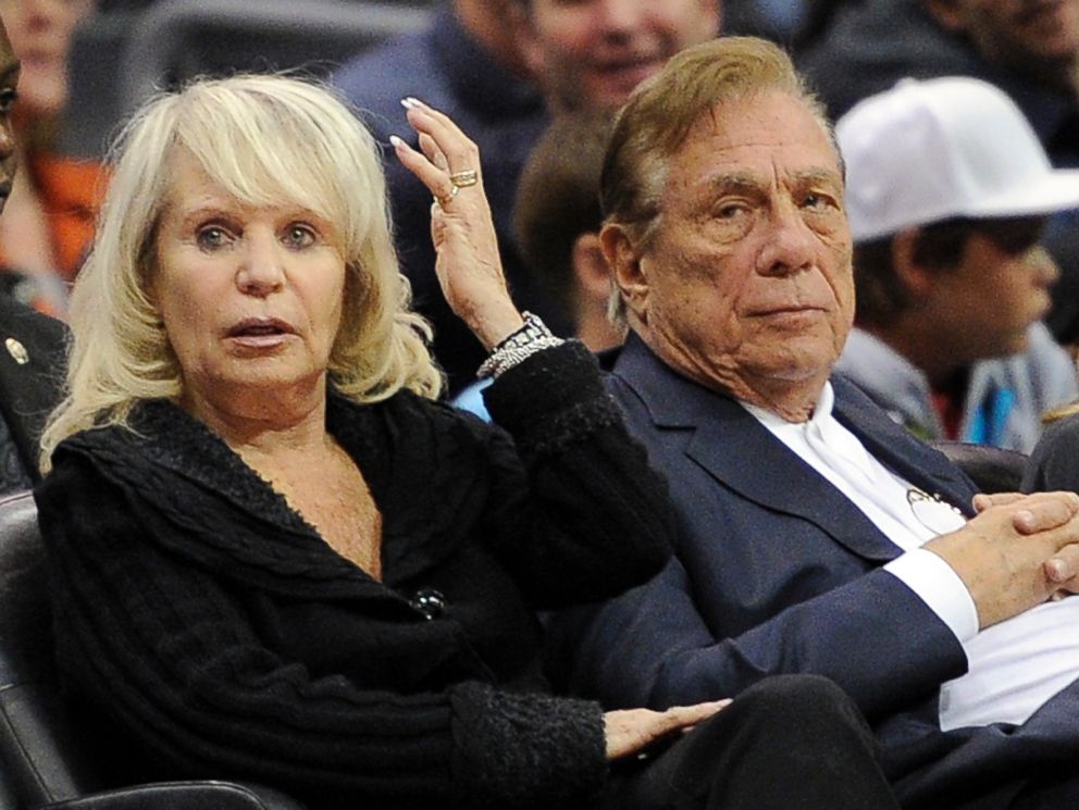 PHOTO: In this Nov. 12, 2010, file photo, Shelly Sterling sits with her husband, Donald Sterling, right, during a Los Angeles Clippers' basketball game in Los Angeles.