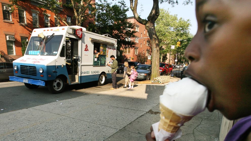 PHOTO: A Mister Softee ice cream truck makes its way through the streets of  Brooklyn, New York, June 18, 2007.