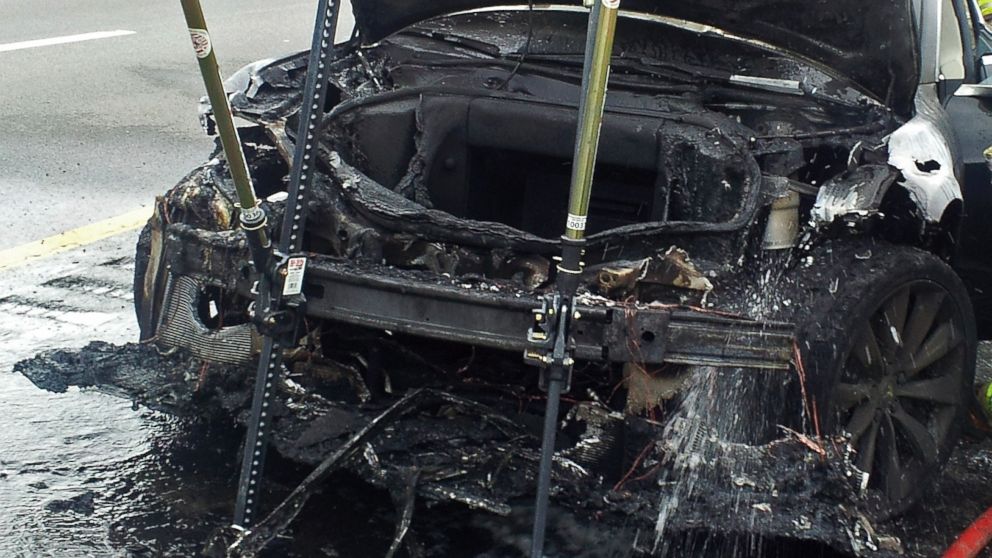 Feds Say They Are Looking Into Third Tesla Car Fire ABC News