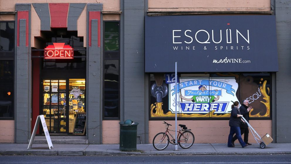 The Esquin Wine Merchants store is shown on Dec. 11, 2013, in Seattle where police have recovered more than 2,500 bottles of wine stolen in November, and they're probing a possible connection to an earlier heist in San Francisco.