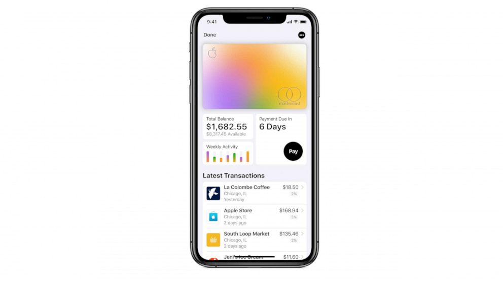 PHOTO: The new Apple Card was released to some customers, Aug. 6, 2019.