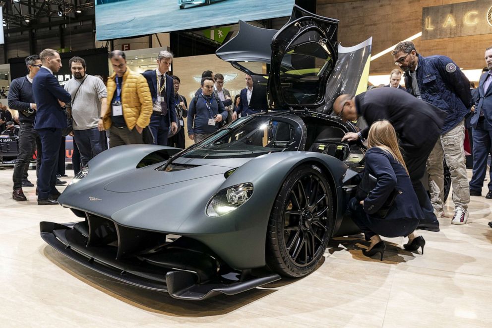 PHOTO: Aston Martin's mid-engine supercar, the Valkyrie, got a lot of attention at the Geneva Motor Show.