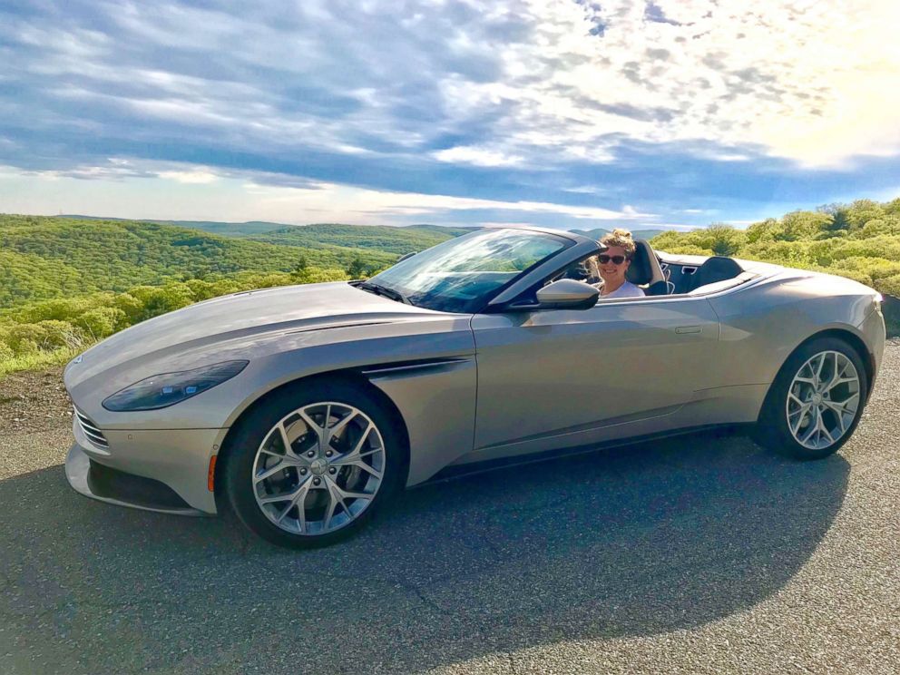 PHOTO: ABC News' Morgan Korn drives the Aston Martin Volante.