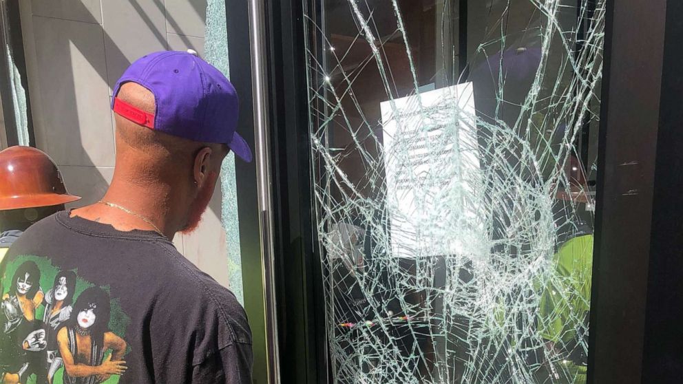 PHOTO: The black-owned Attom Shop in Atlanta was looted during protests on May, 29, 2020.