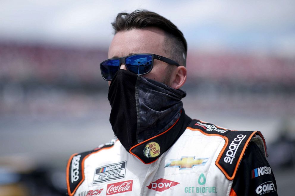 PHOTO: Austin Dillon, driver of the #3 BassProShops/TrackerOffRoad Chev, waits on the grid prior to the GEICO 500 race at Talladega Superspeedway on Apr 25, 2021, in Talladega, Ala.
