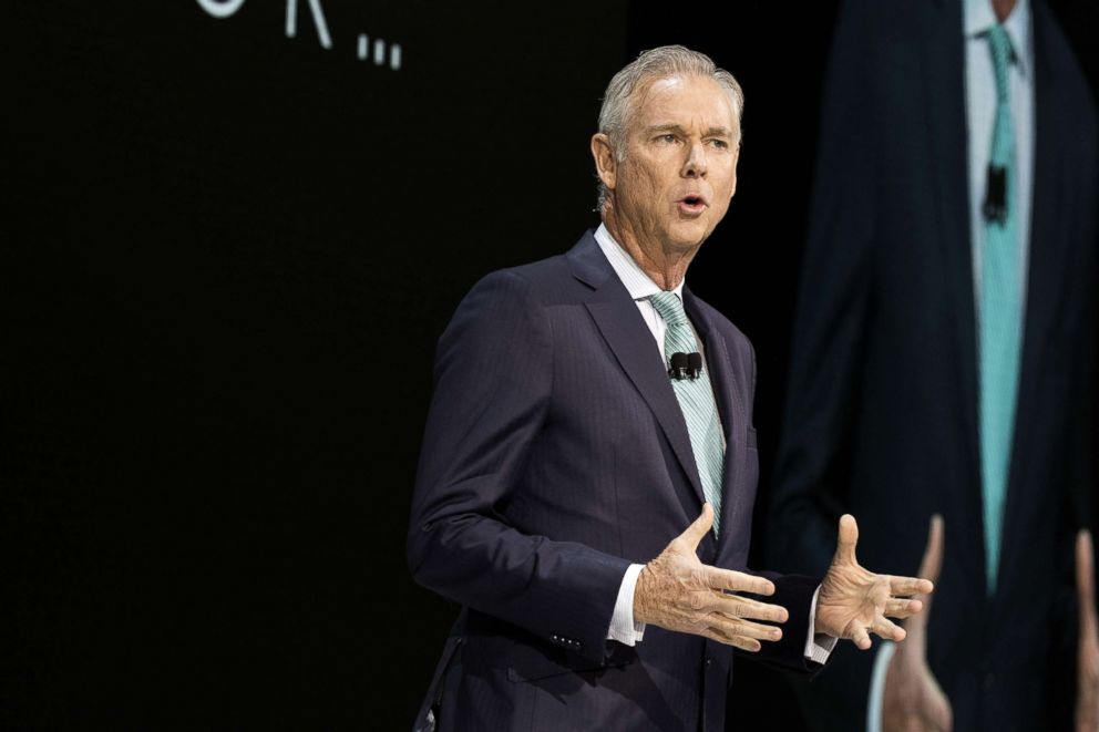 PHOTO: Jeff Bracken, group vice president and general manager of Toyota Motor Corp.'s Lexus division, speaks during AutoMobility LA ahead of the Los Angeles Auto Show in Los Angeles, Calif., Nov. 29, 2017.