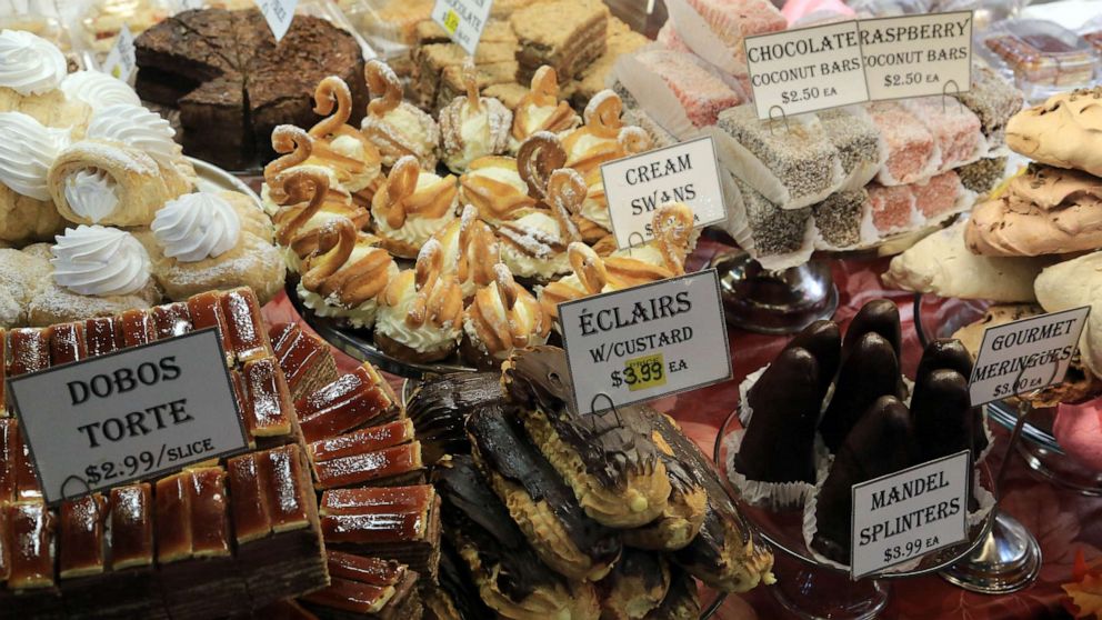 STOCK PHOTO: Baked good displayed in a shop