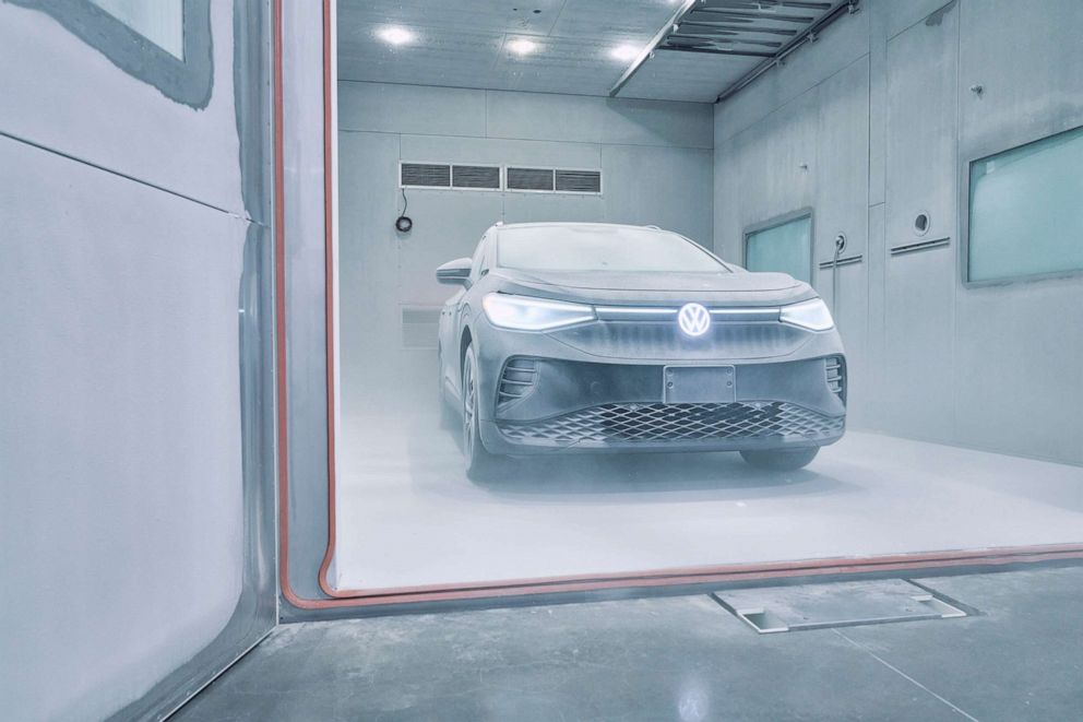 PHOTO: A climate chamber to test EV batteries at Volkswagen of America's Battery Engineering Lab in Tennessee.