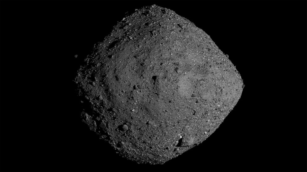 PHOTO: Bennu asteroid is shown in this undated still image taken by OSIRIS-REx.