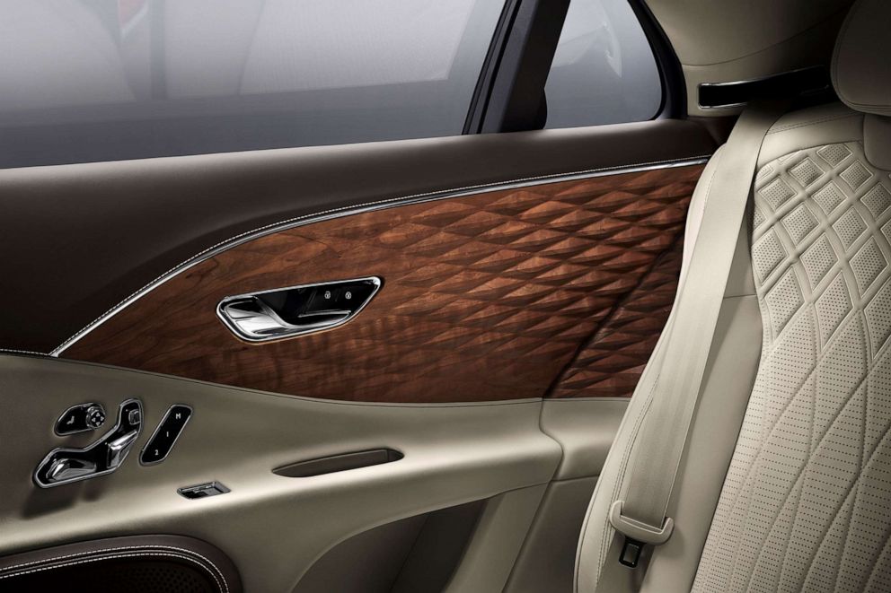 PHOTO: Three-dimensional wood panels are a $13,400 option on the all-new Bentley Flying Spur.