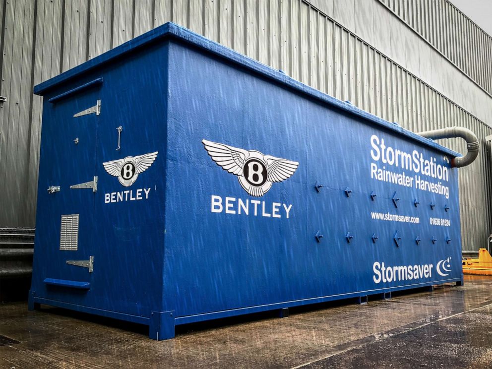 PHOTO: Bentley's advanced rainwater harvesting system produces more than 1,800 liters (about 475 gallons) of water on average every day