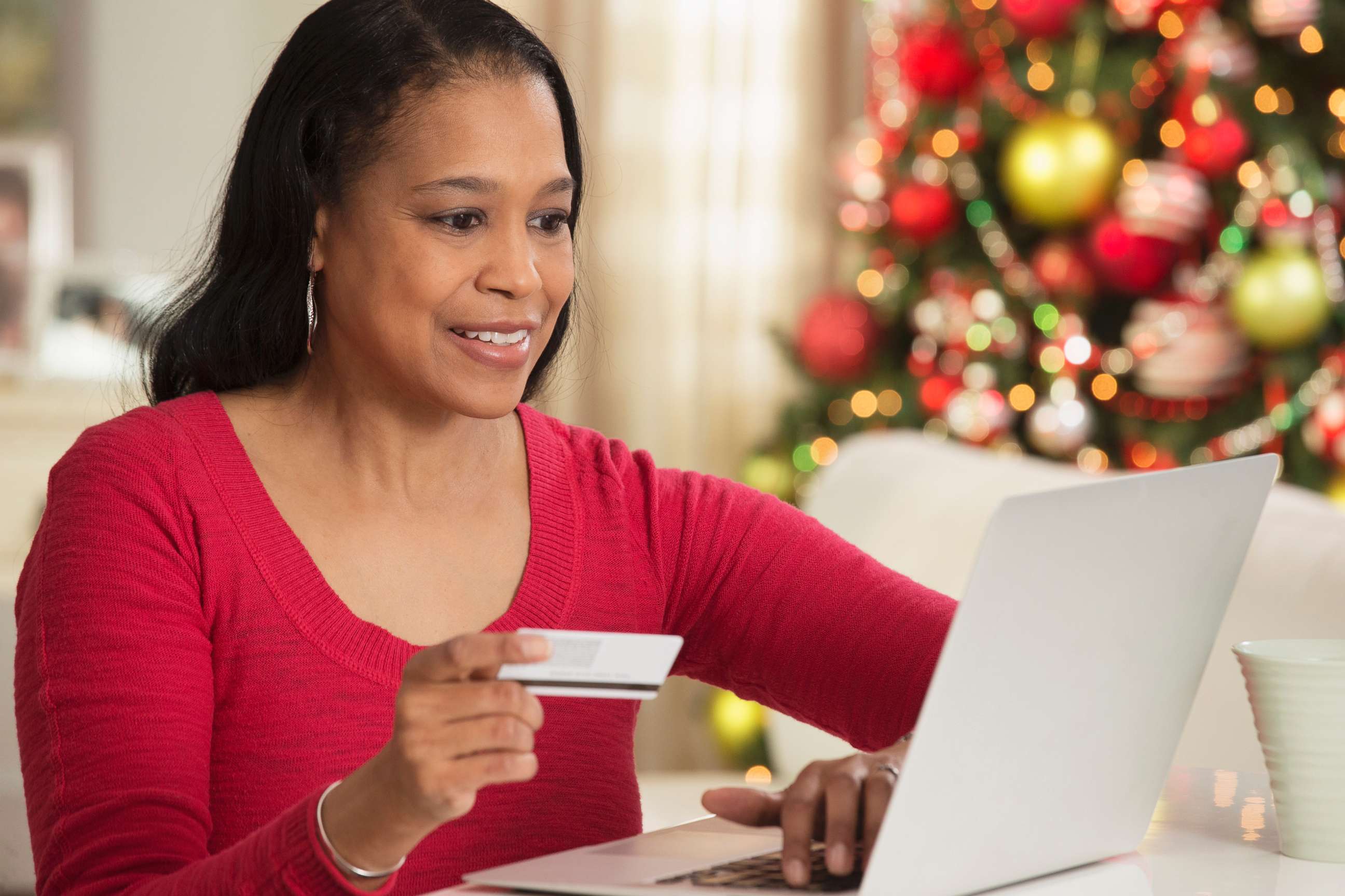 PHOTO: An undated stock photo of a woman online shopping. 