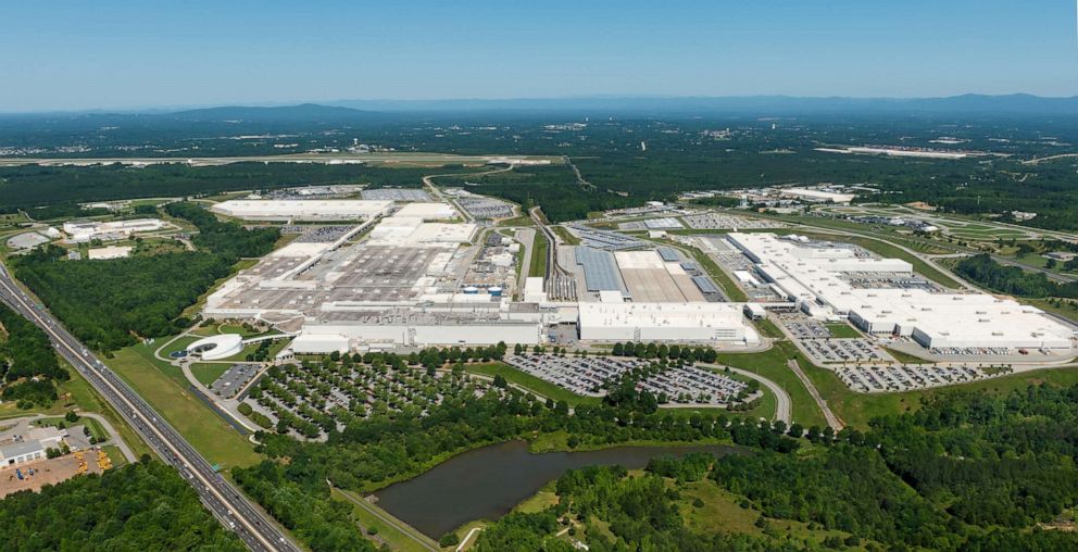 PHOTO: An aerial view of the BMW Spartanburg plant from 2018. The facility is more than 7 million square feet and employs 11,000 workers.