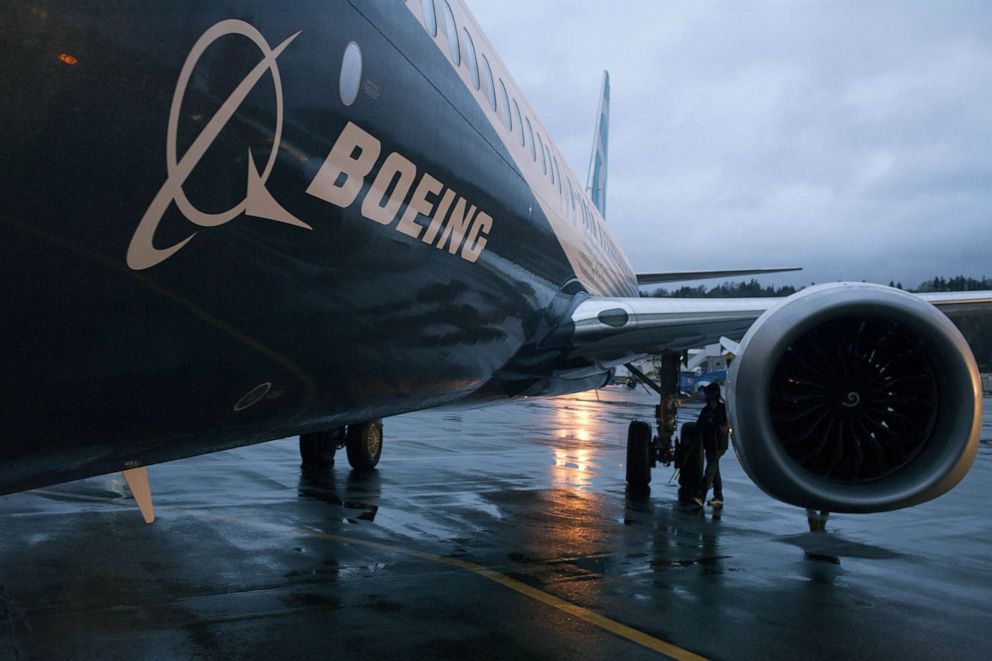 PHOTO: A Boeing 737 MAX during a media tour of the Boeing 737 MAX at the Boeing plant in Renton, Wash., Dec. 8, 2015. 