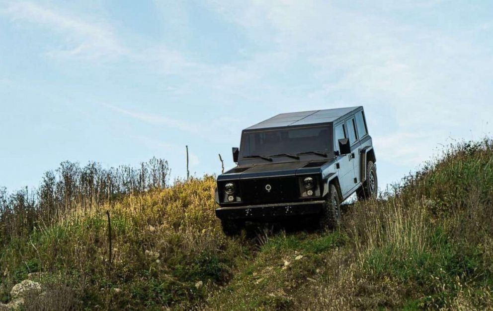 PHOTO: Robert Bollinger, founder of Bollinger Motors, unveiled a prototype of his electric B1 sport utility truck in 2017.