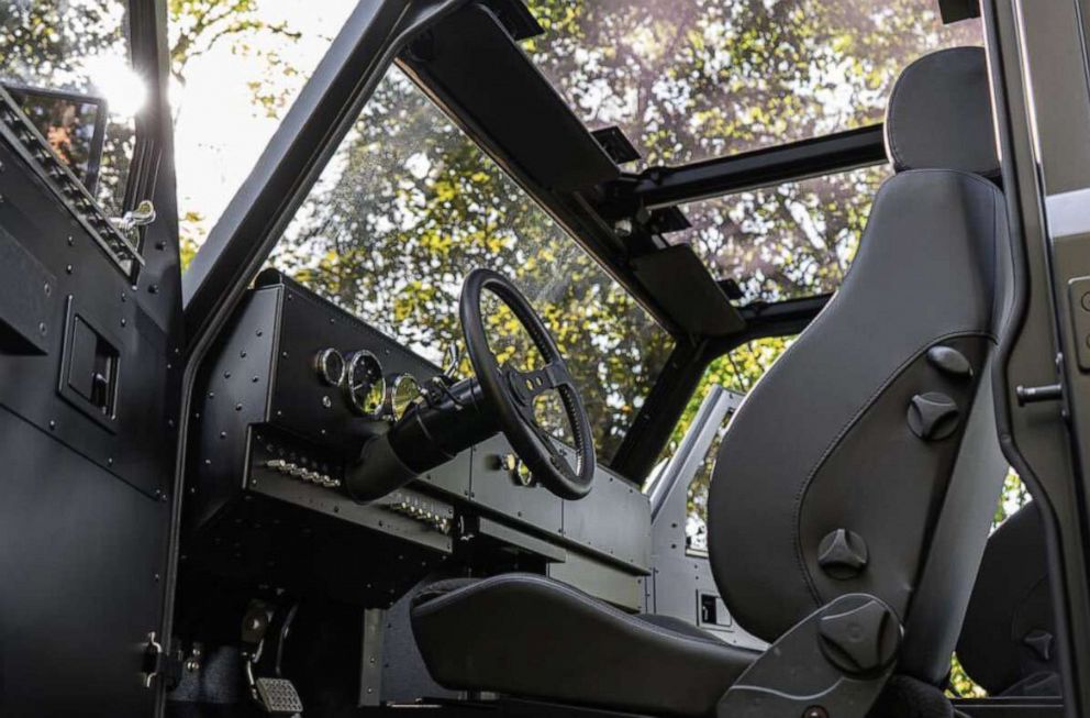 PHOTO: An interior shot of the Bollinger B2's glass roof.