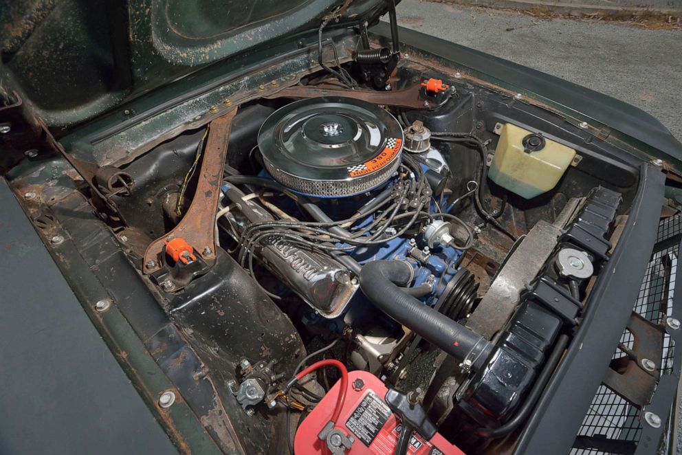 PHOTO: A close look at the 1968 Mustang's engine.