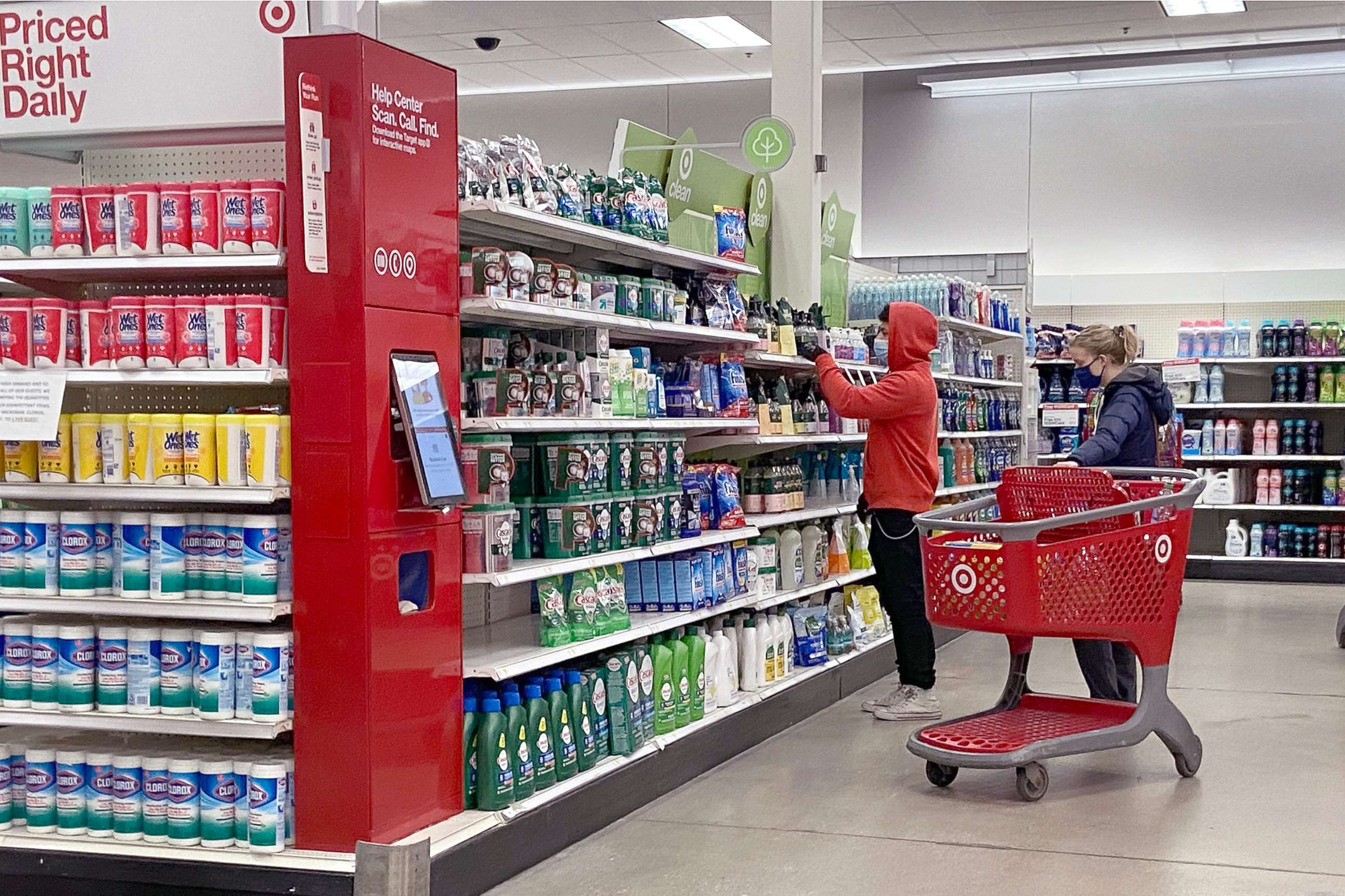 PHOTO: Customers shop at a Target store in Chicago, Jan. 13, 2021.