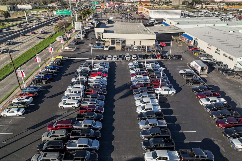 Photo: A new car at the McHike Dealership in Houston, Texas, December 14, 2022.