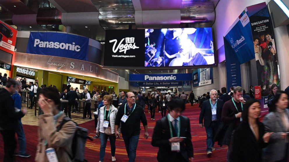 PHOTO: Attendees walk through the Las Vegas Convention Center, Jan. 10, 2020, on the final day of the 2020 Consumer Electronics Show in Las Vegas.